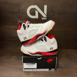 Jordan 5 Retro Fire Red Black Tongue (2013) Size 8 (Pre-Owned) - Image 1