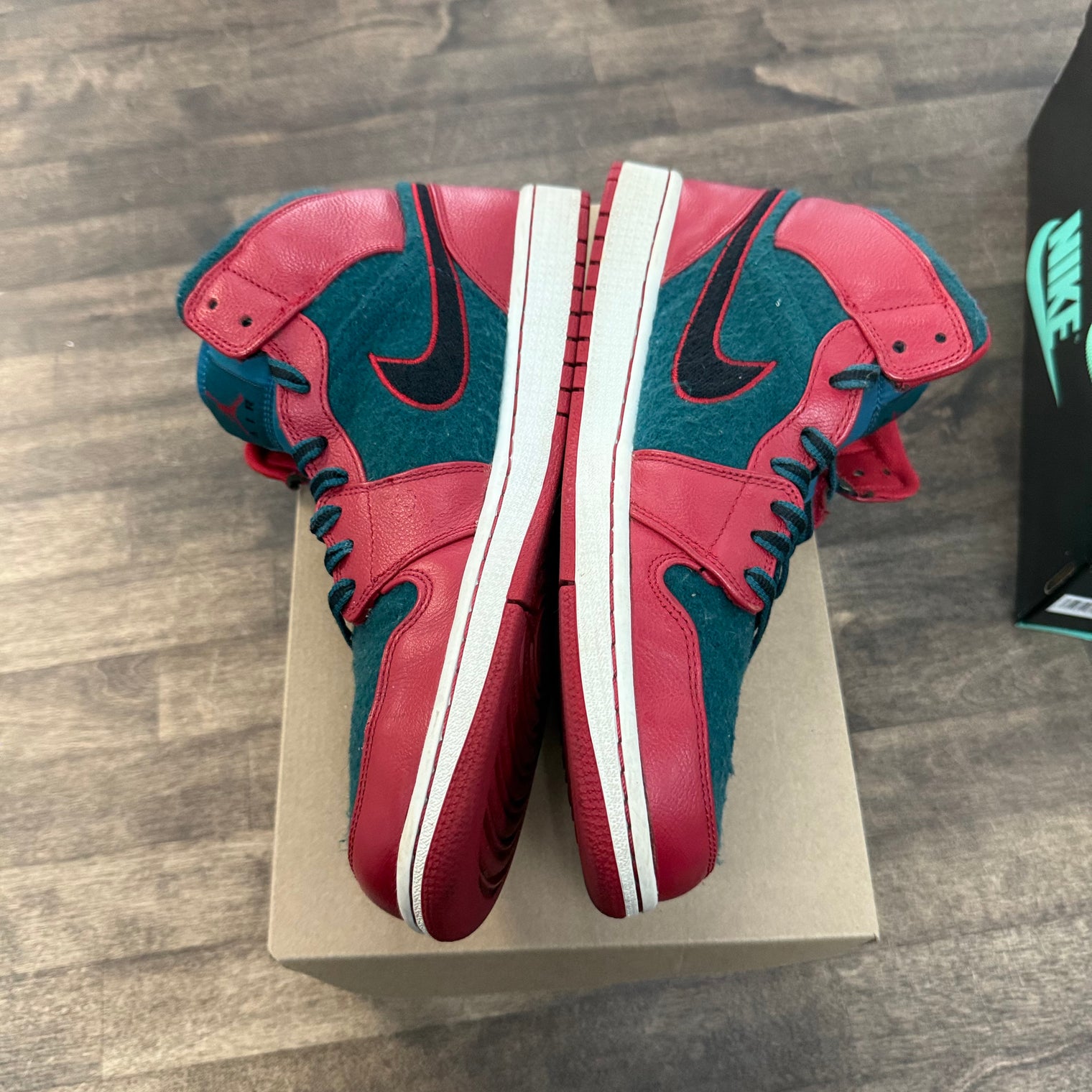 Gym Red Black Dark Sea Jordan 1 Mid (USED, No Box)