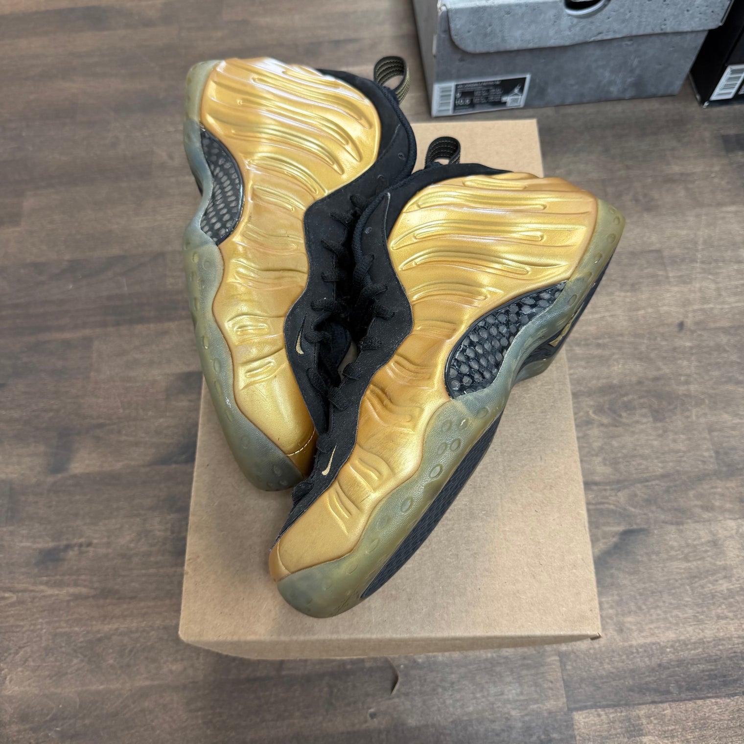 Metallic Gold Nike Foamposite One (USED, No Box)