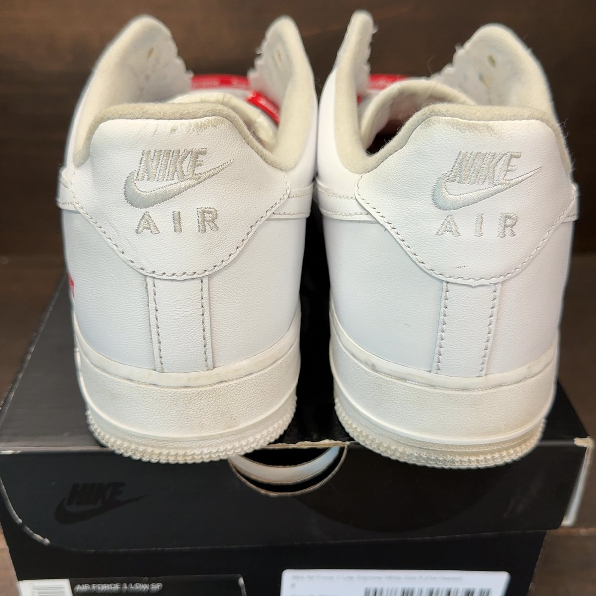 Nike Air Force 1 Low Supreme White Size 8 (Pre-Owned) - aux