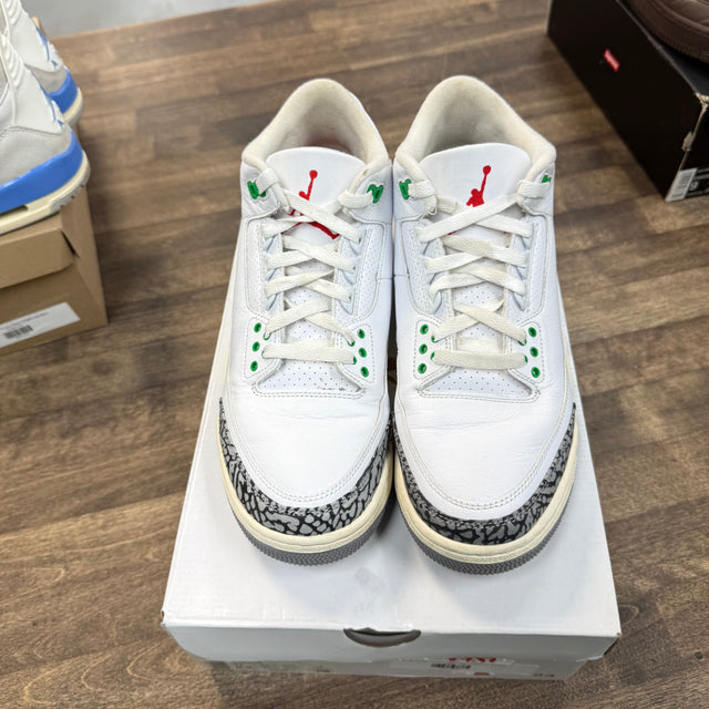 Lucky Green Jordan 3 Retro (W) (USED, no insoles)
