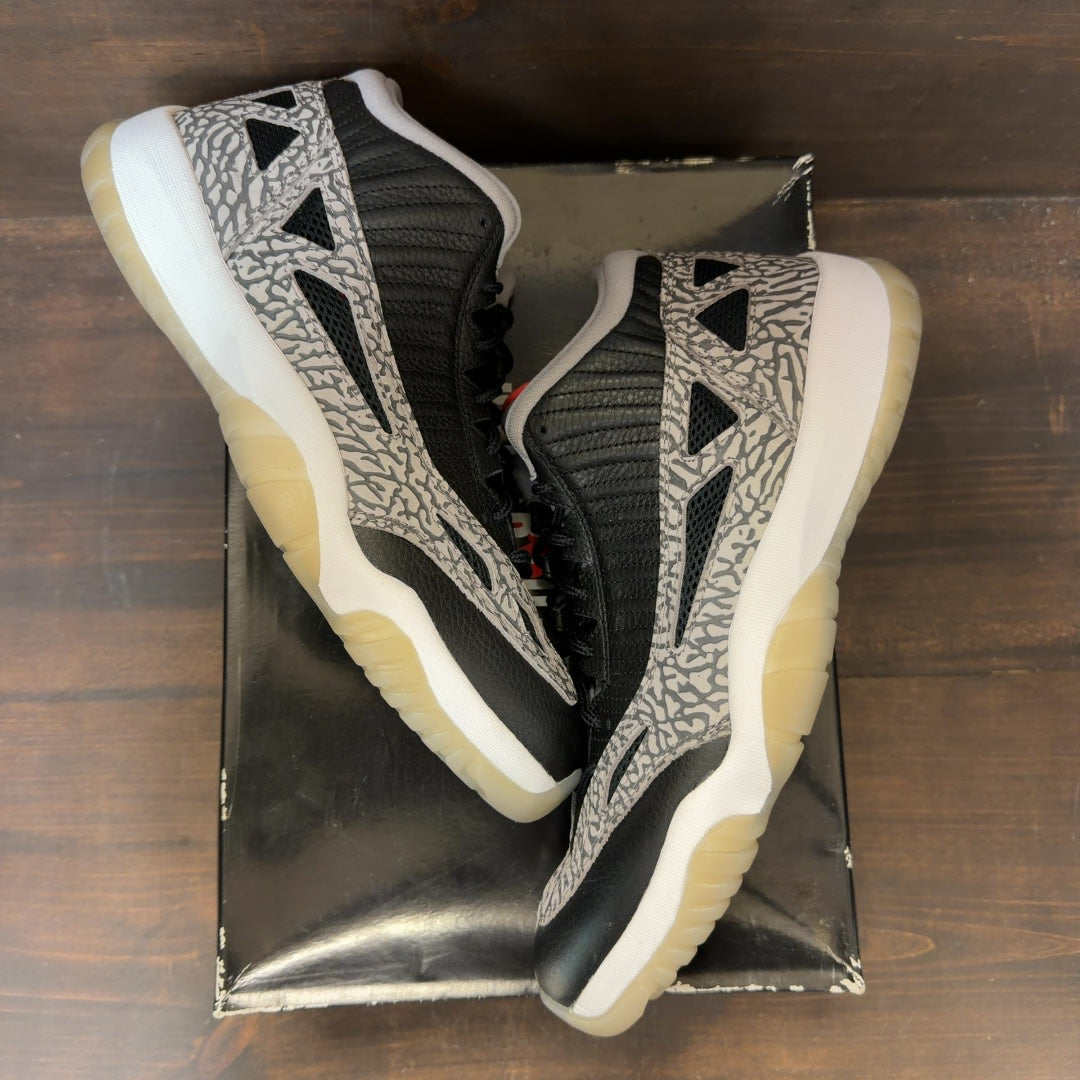Jordan 11 Retro Low IE Black Cement Size 13 (Pre-Owned)