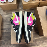 Jordan 1 Low Black Active Fuchsia Cyber (US 13) (USED, No Box)
