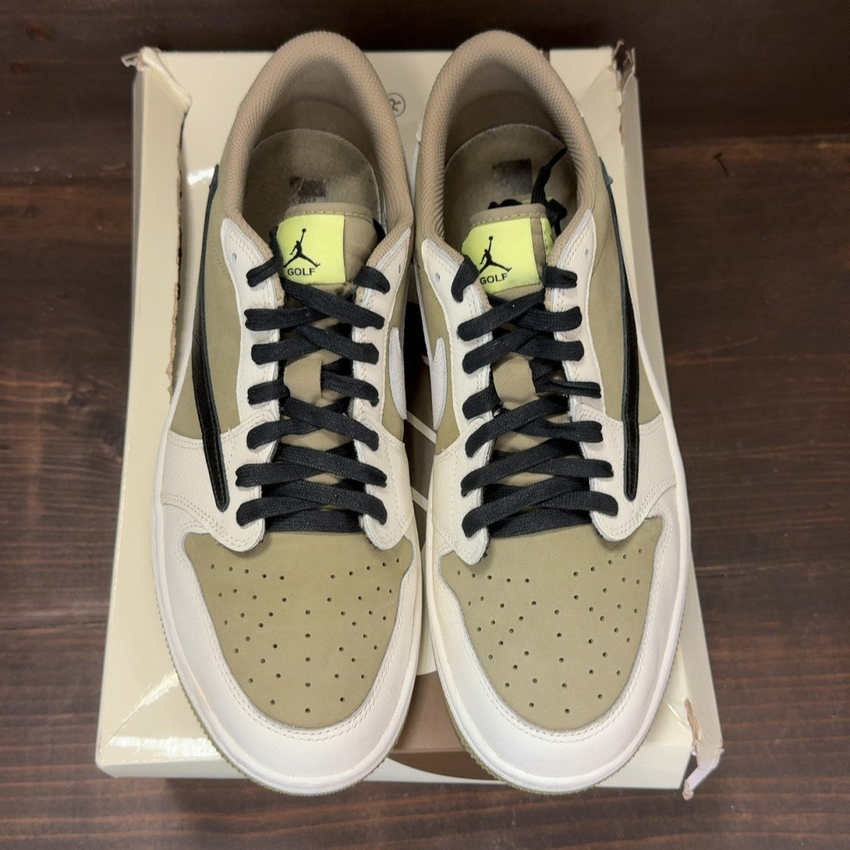 Jordan 1 Retro Low Golf Travis Scott Neutral Olive - Image 3