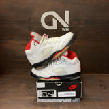 Jordan 5 Retro Fire Red Silver Tongue (2020) (GS) Size 7Y (Pre-Owned) - front