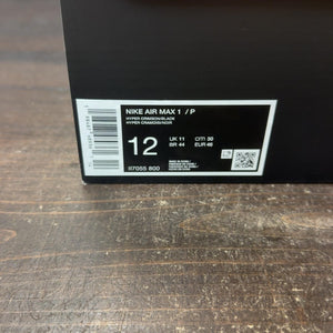 Nike Air Max 1 Patta Waves Hyper Crimson Pure Platinum (With Bracelet) Size 12 (Pre-Owned) - aux