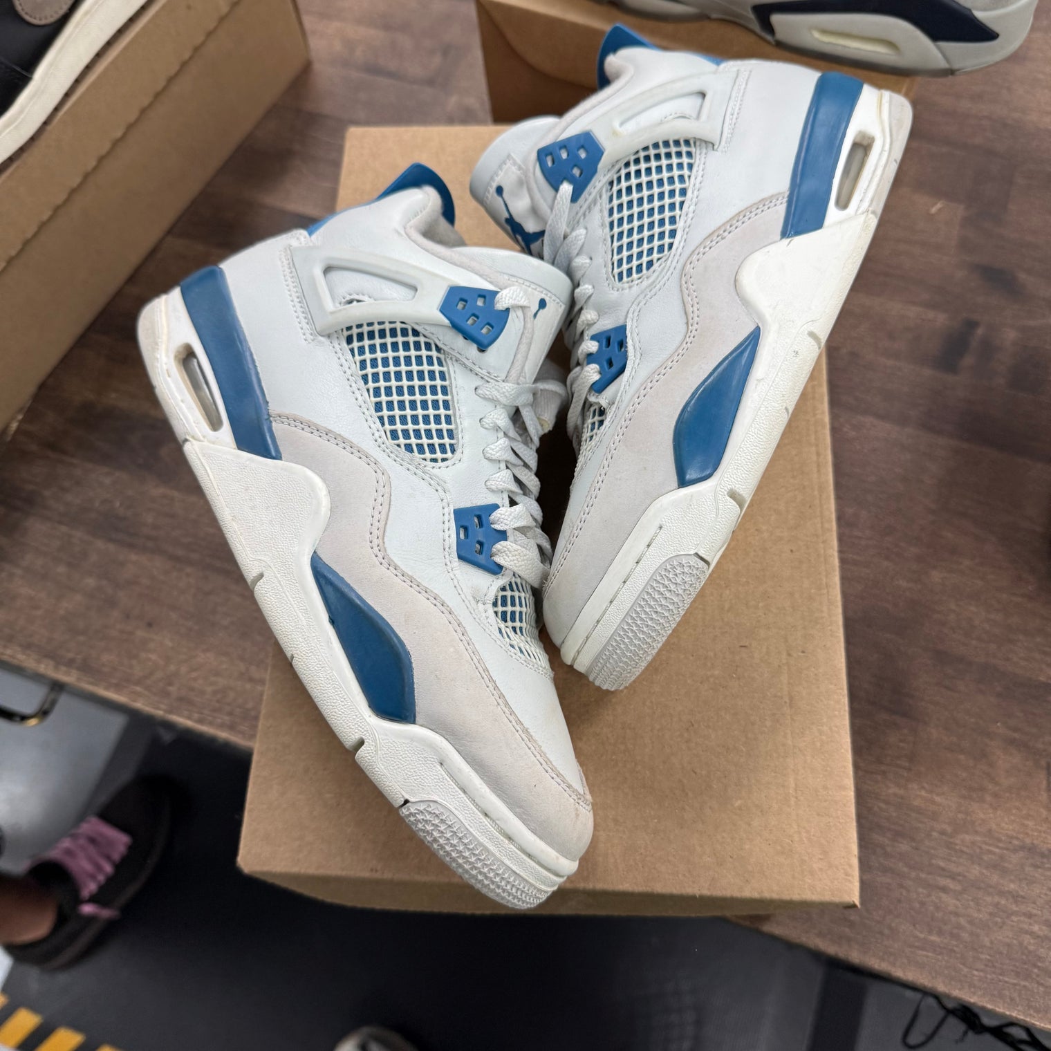 Military Blue Jordan 4 Retro (USED, No Box)