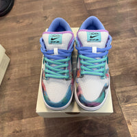 Futura Laboratories Bleached Aqua Nike SB Dunk Low (Lightly Worn)