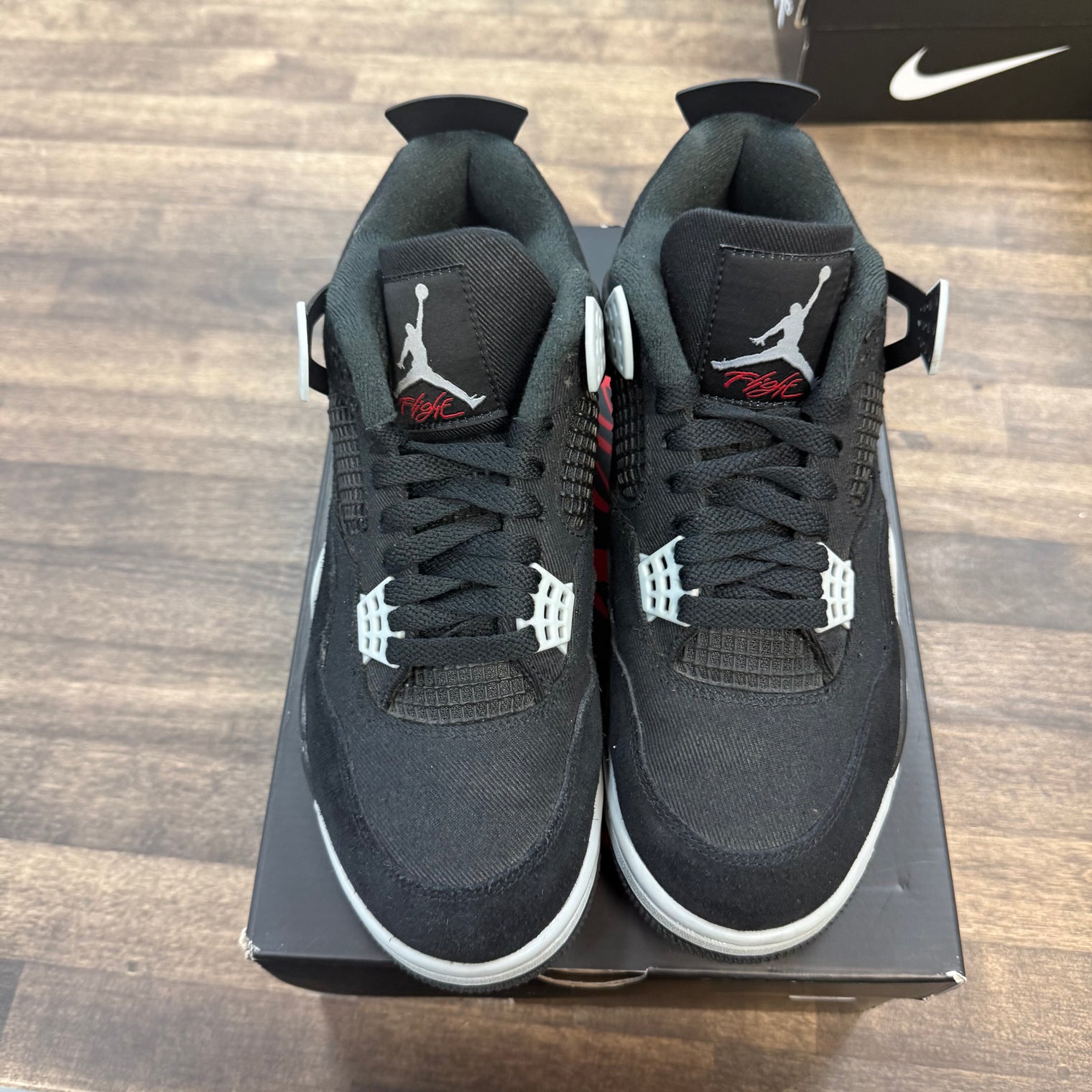 Black Canvas Jordan 4 Retro (Used)