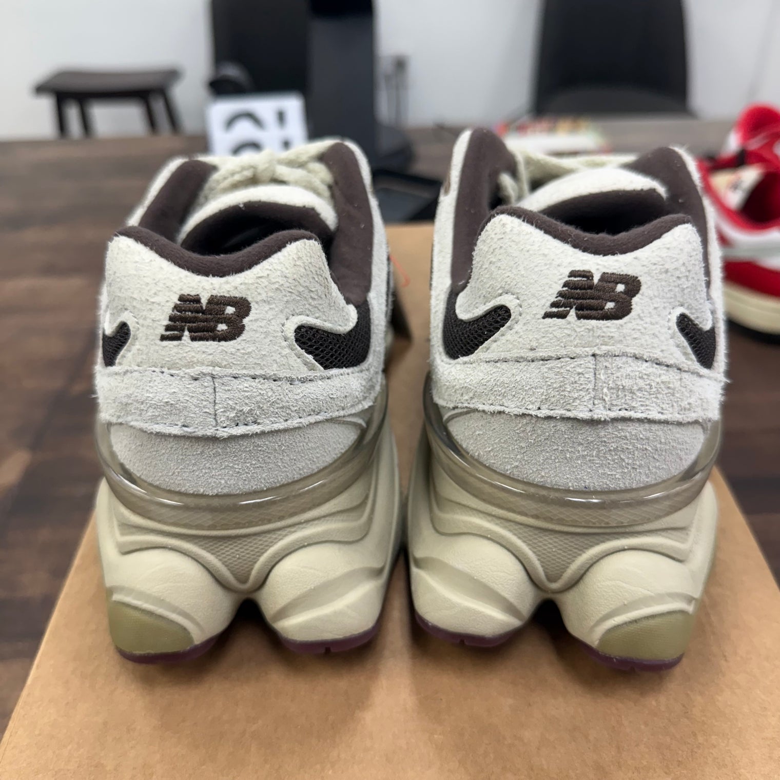 New Balance 9060 Sydney McLaughlin-Levrone Linen Black Coffee (US 7) (Lightly Worn, No Box)