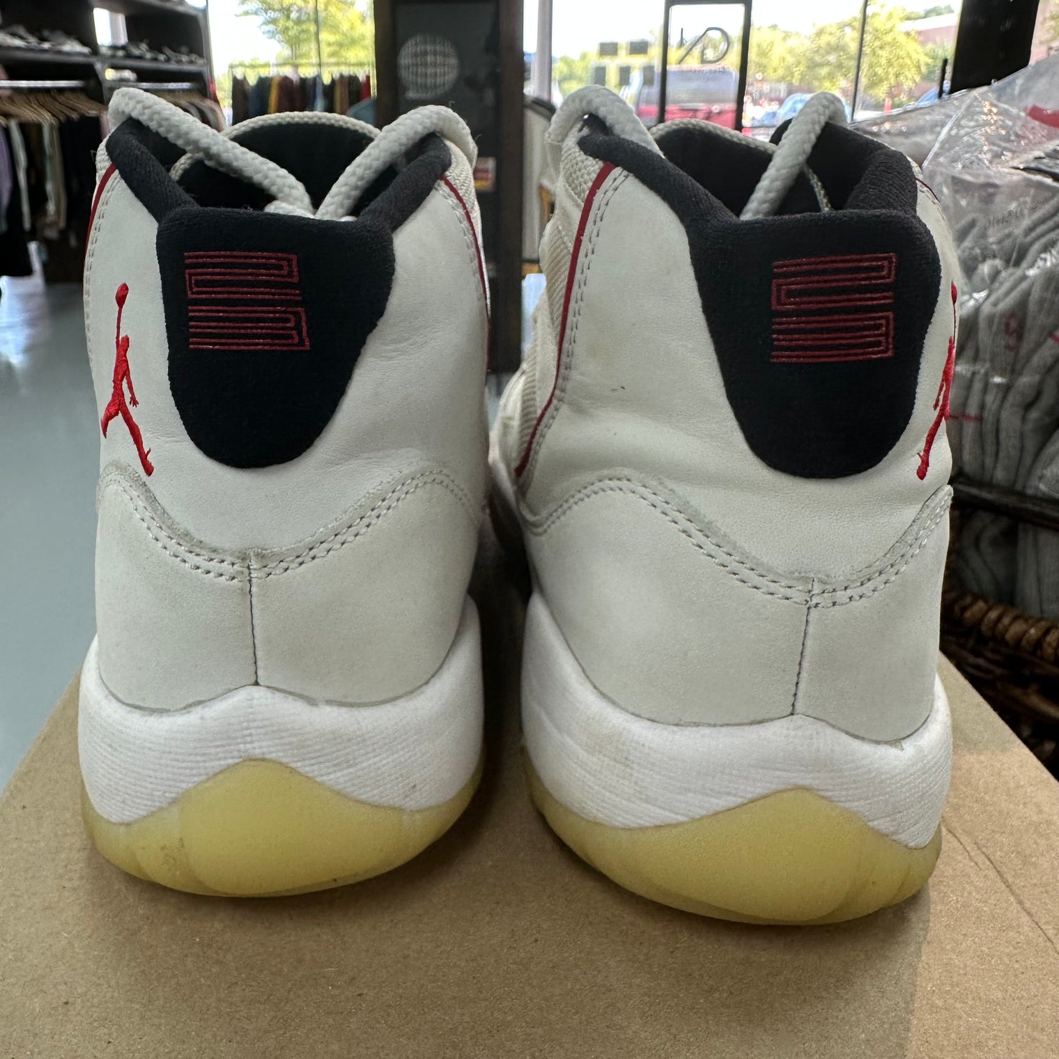 Pure Platinum Jordan 11 High GS (Used, No Box)