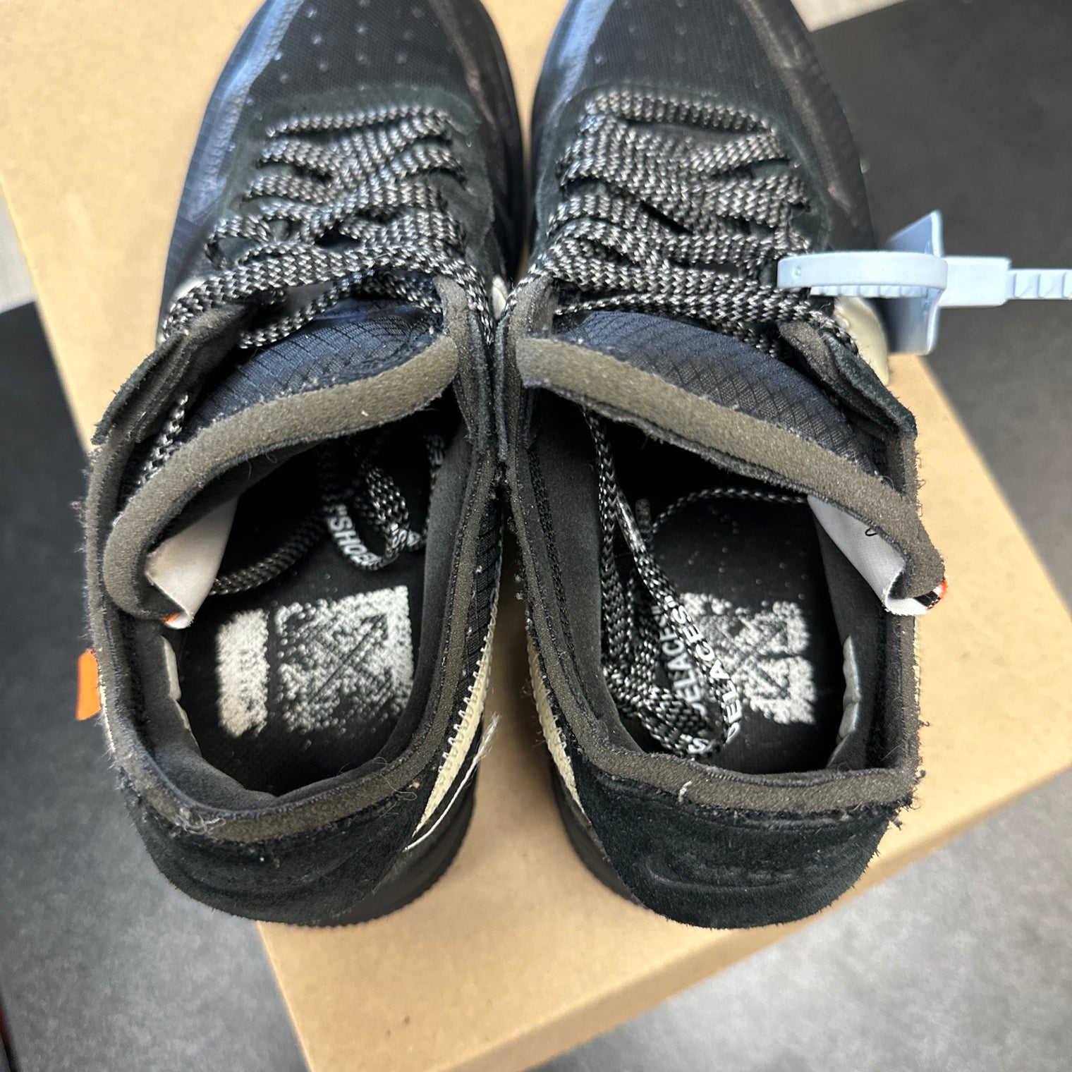Nike Off-White Air Force 1 Black (USED; No Box)