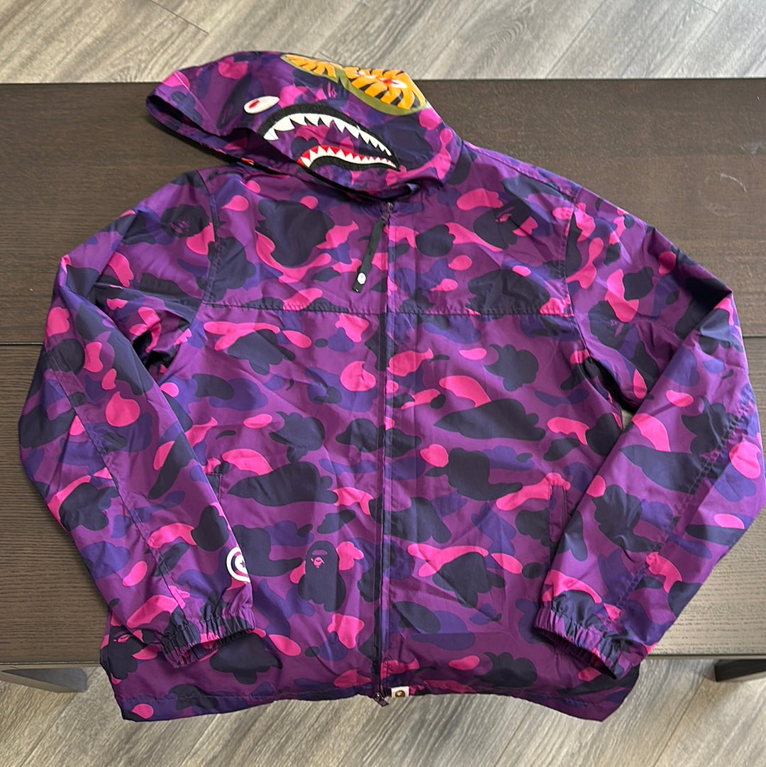 Bape Purple Camo Windbreaker zip Jacket (USED)