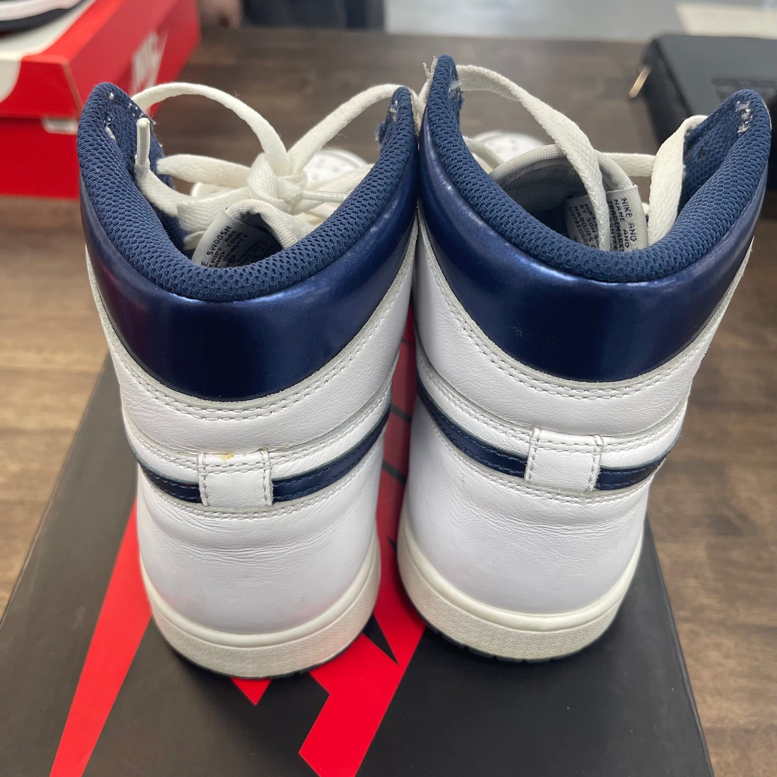 Navy Metallic Jordan 1 High (USED)