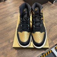 Black Metallic Gold Jordan 1 Retro High OG (Lightly Worn)