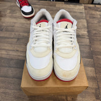 Jordan 4 RM White Fire Red (US 9.5) (USED, No Box)