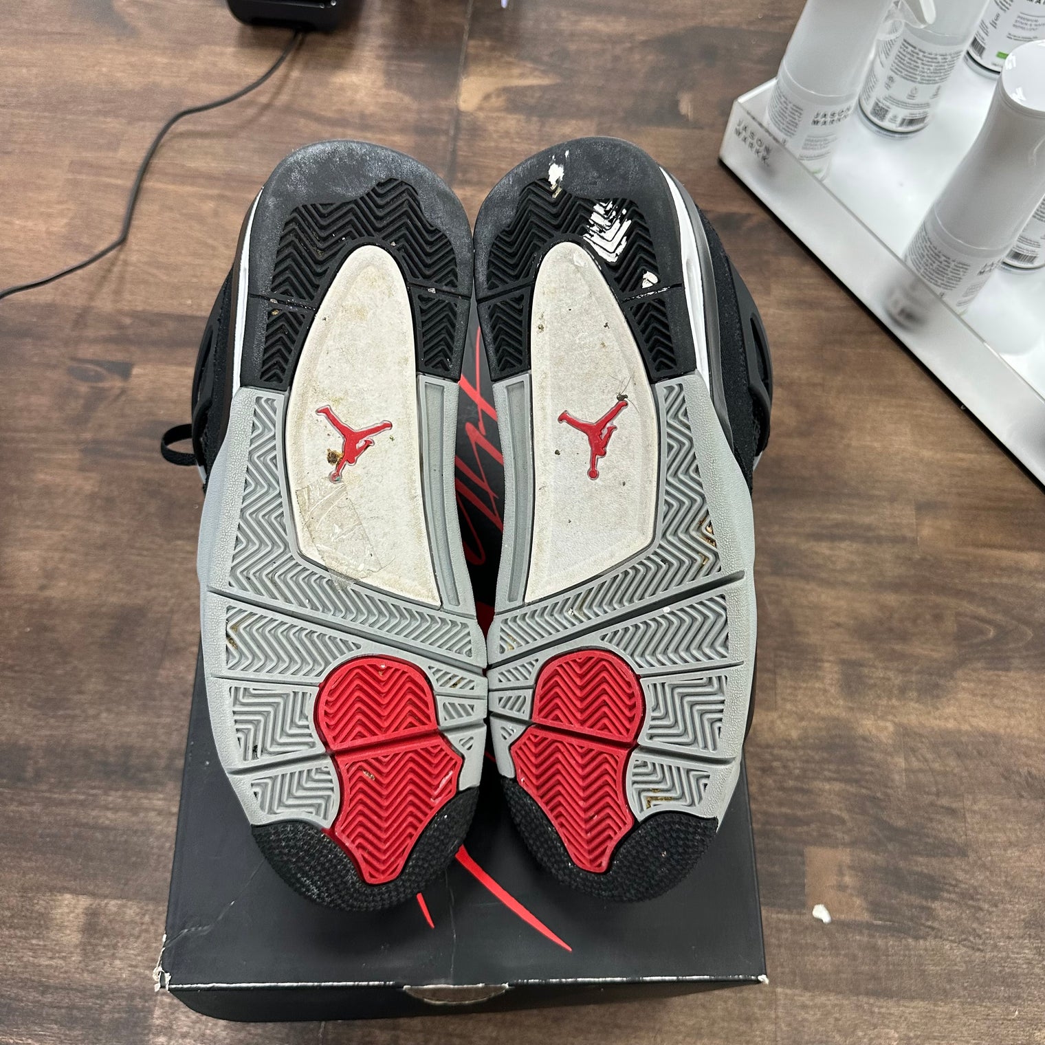 Black Canvas Jordan 4 Retro SE (USED, no insoles)