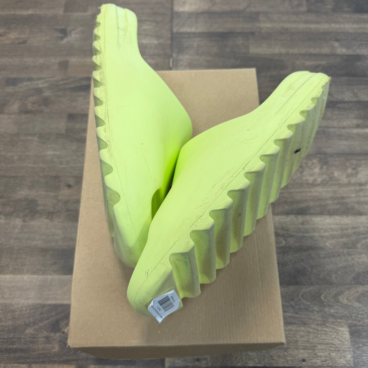 adidas Yeezy Slide Glow Green (US 14) (USED, No Box)