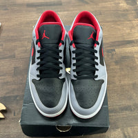 Black Light Smoke Grey Gym Red Jordan 1 Low (USED)
