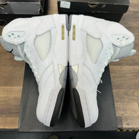 White Metallic Jordan 5 (2015) (USED, Replacement Box)