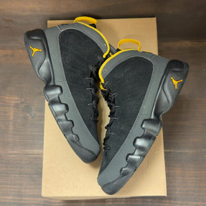 Jordan 9 Retro Dark Charcoal University Gold (GS) Size 6Y (Pre-Owned) - back