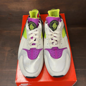 Nike Air Huarache Run Neon Yellow Magenta (2021) Size 10.5 (Pre-Owned) - tag