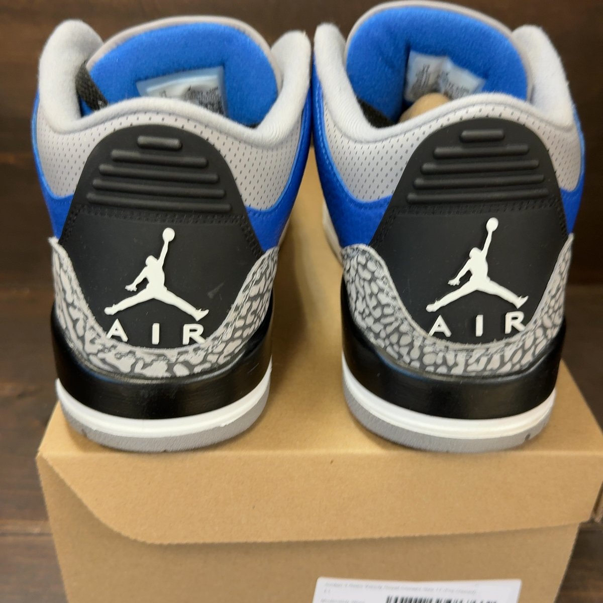 Jordan 3 Retro Varsity Royal Cement Size 11 (Pre-Owned) - aux