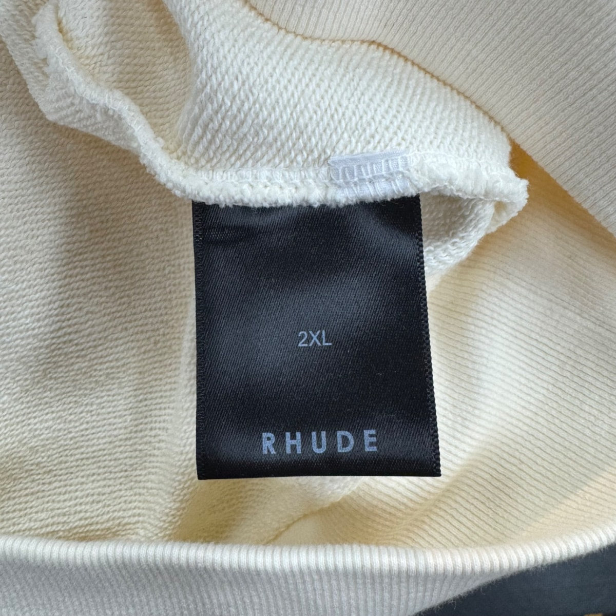 Rhude University Hoodie Cream Size XXL (Pre-Owned) - tag