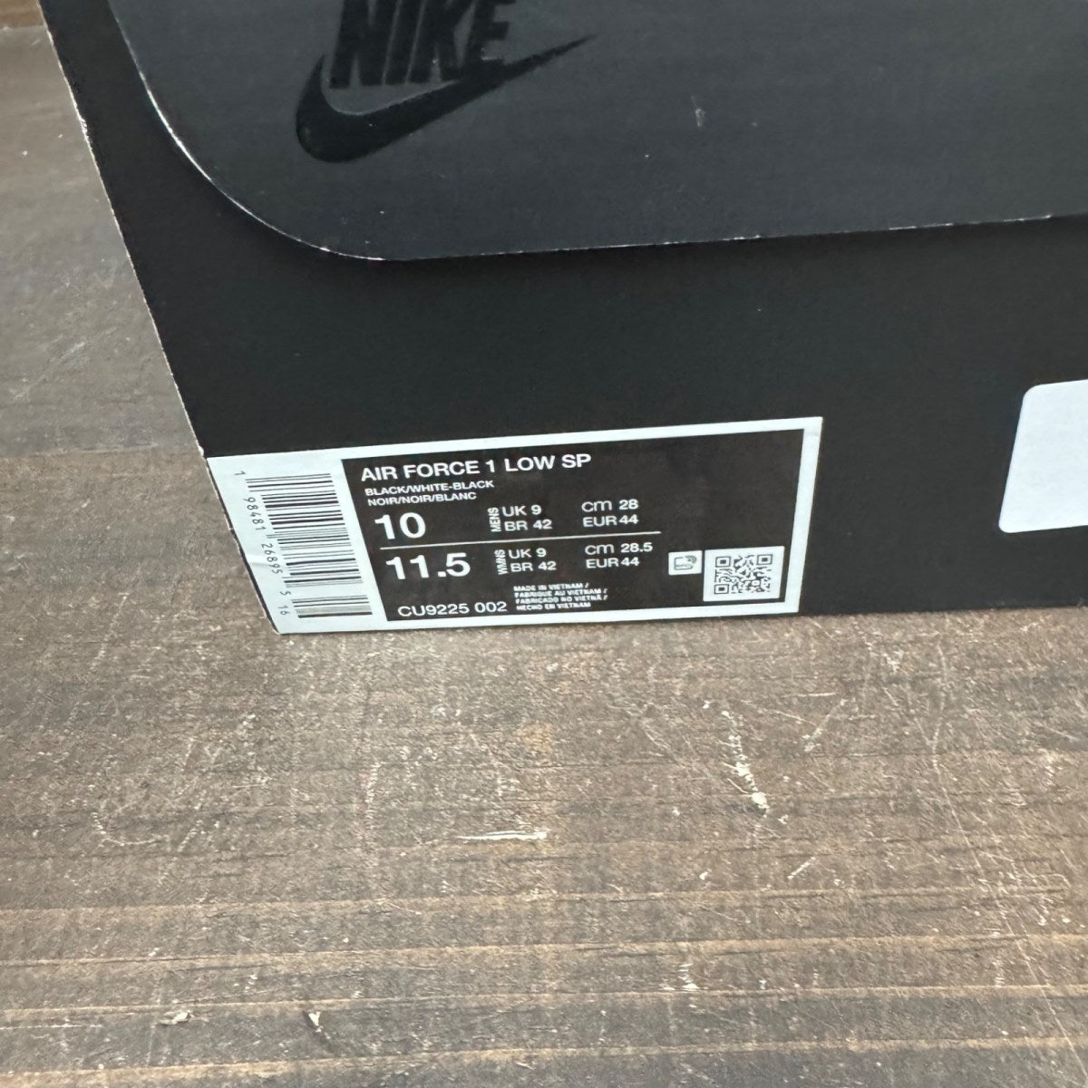 Nike Air Force 1 Low Supreme Black White - Image 7