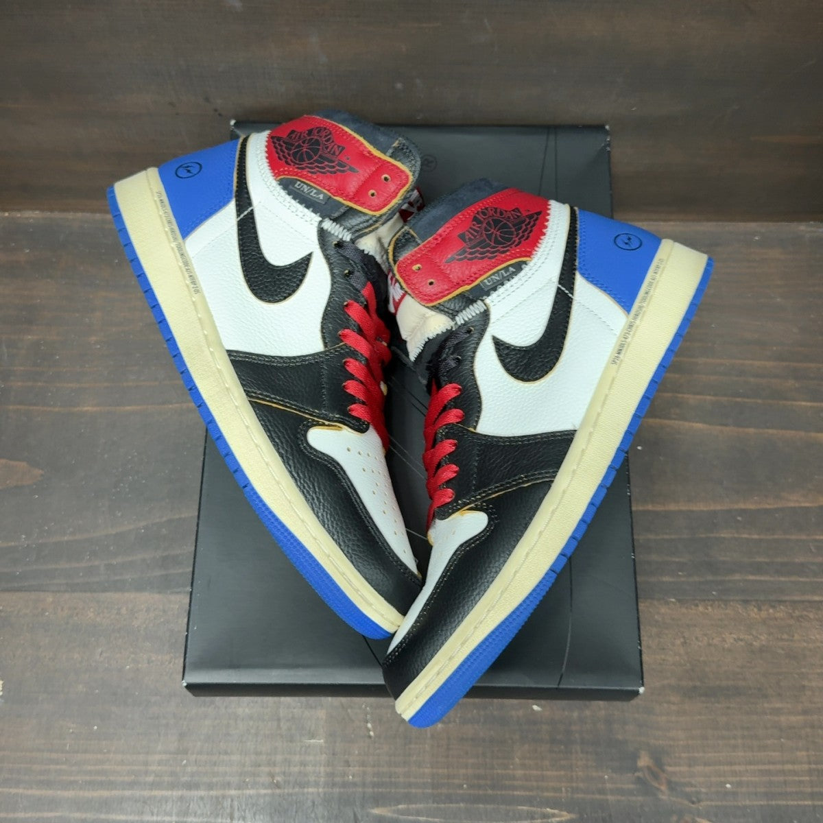 Jordan 1 Retro High OG SP Fragment x Union LA Varsity Red Sport Royal - Image 2