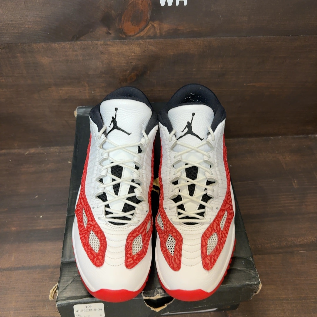 Jordan 11 Retro Low IE White Gym Red - Image 3