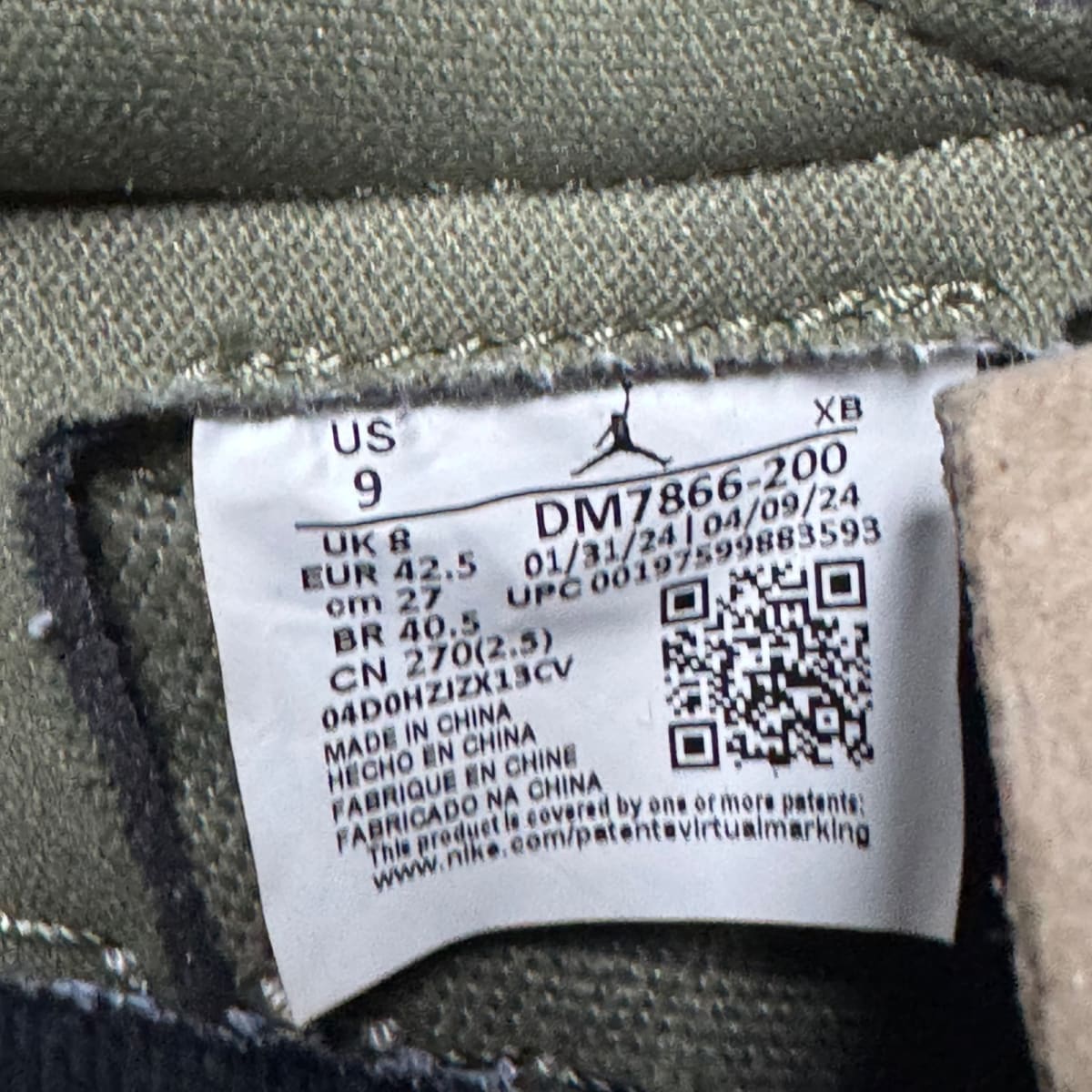 Jordan 1 Retro Low OG SP Travis Scott Medium Olive Size 9 (Pre-Owned) - aux