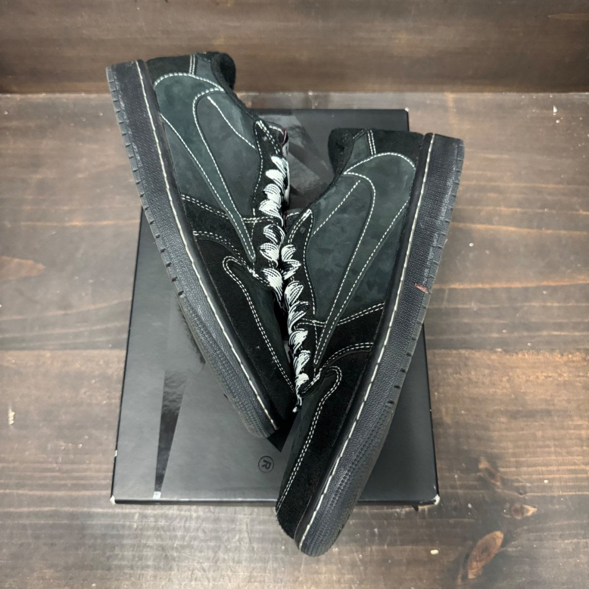 Jordan 1 Retro Low OG SP Travis Scott Black Phantom Size 8.5 (Pre-Owned) - back