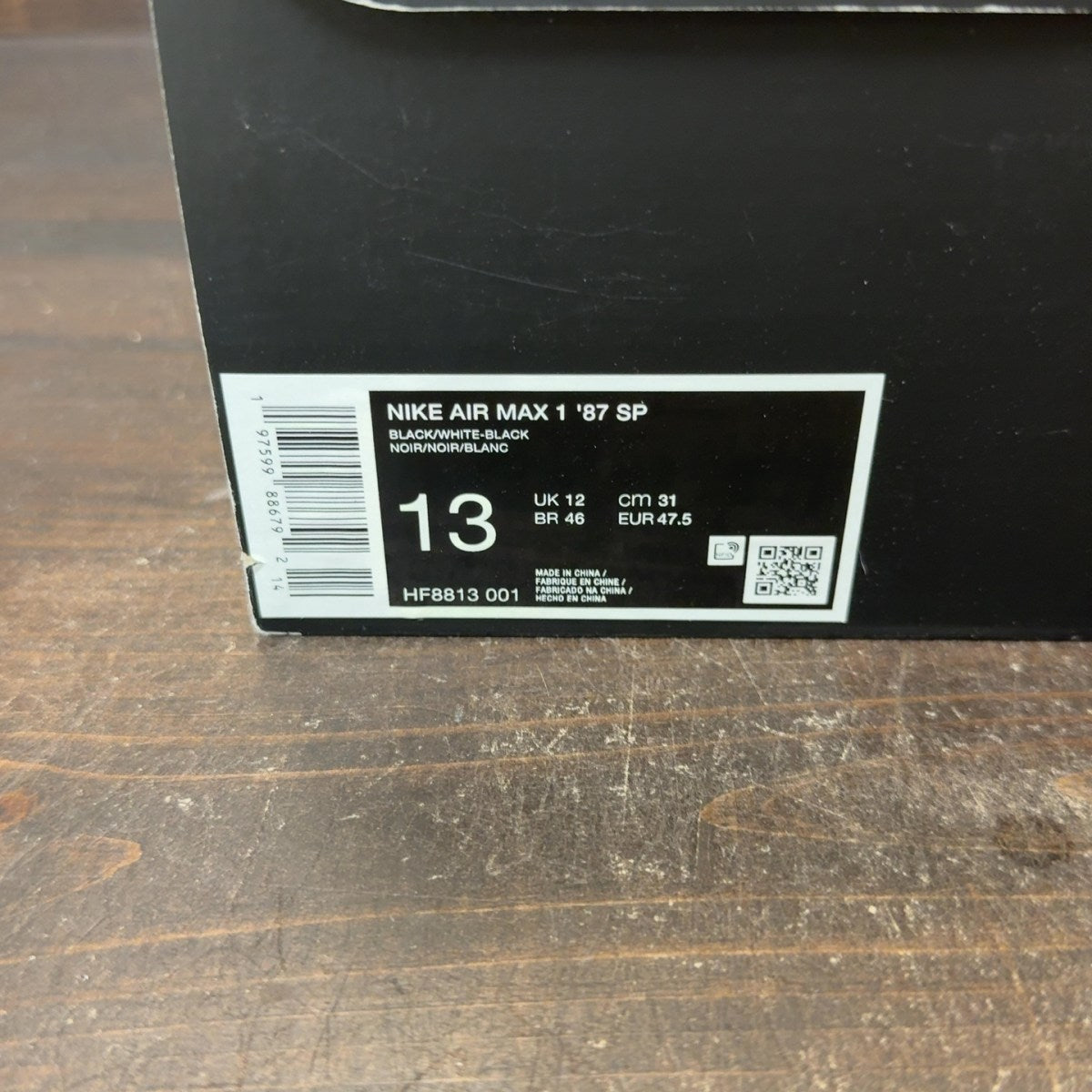 Nike Air Max 1 '87 SP Supreme Black White - Image 7