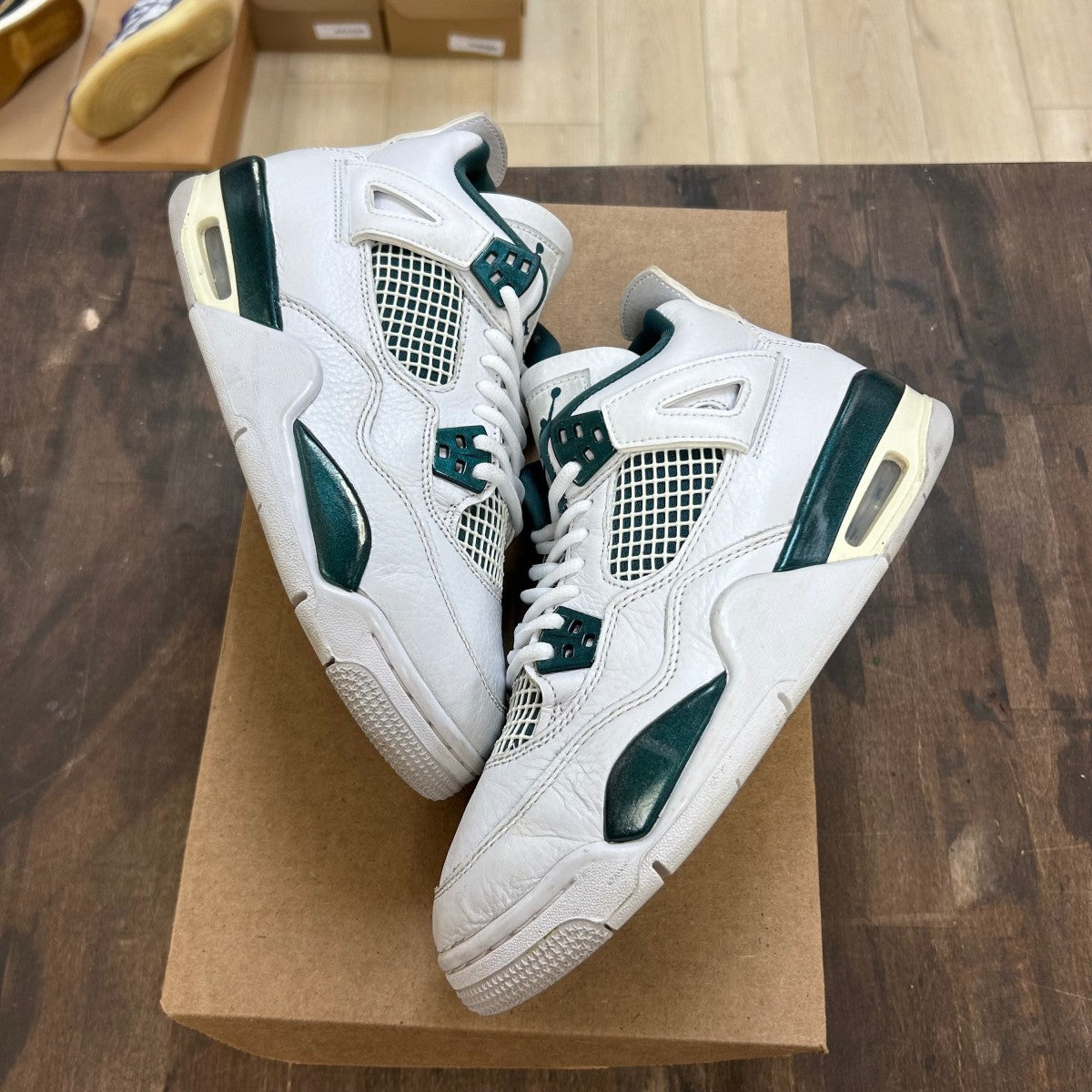 Jordan 4 Retro Oxidized Green (GS) Size 6.5Y (Pre-Owned) - Image 1