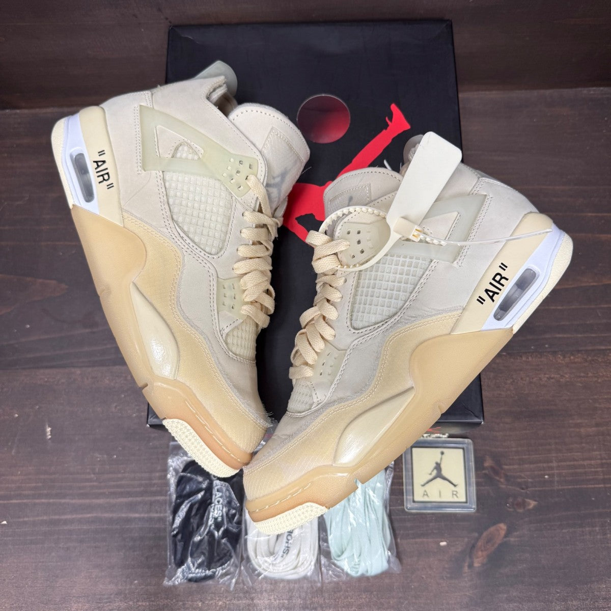 Jordan 4 Retro Off-White Sail (Women's) - Image 4