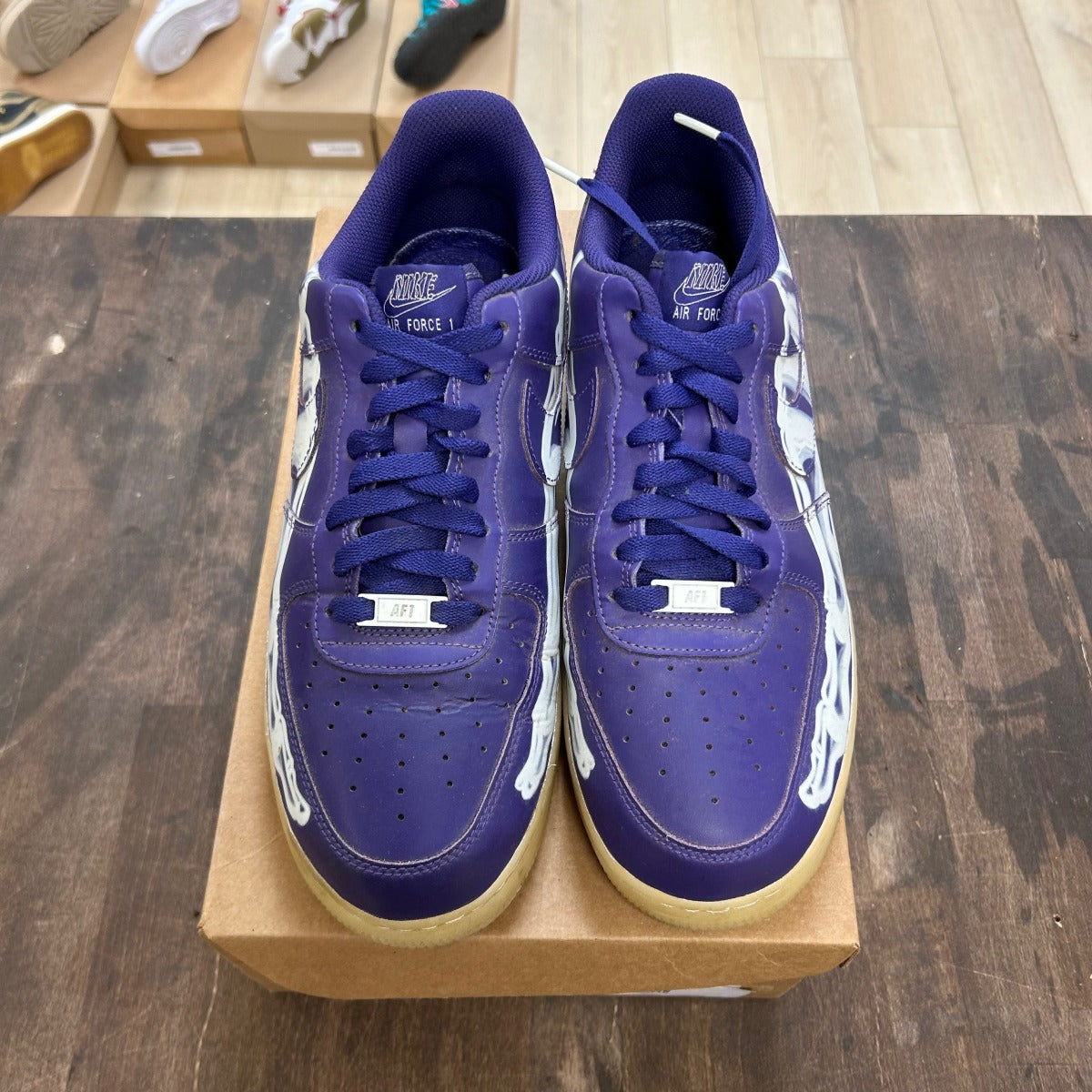 Nike Air Force 1 Low '07 QS Purple Skeleton Halloween (2021) Size 11 (Pre-Owned) - Image 2