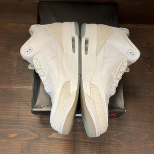 Jordan 3 Retro Pure White (2018) Size 13 (Pre-Owned) - aux