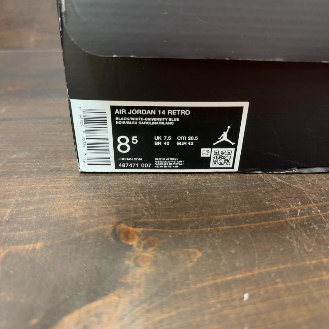 Jordan 14 Retro Black University Blue (2026) Size 8.5 (Pre-Owned)