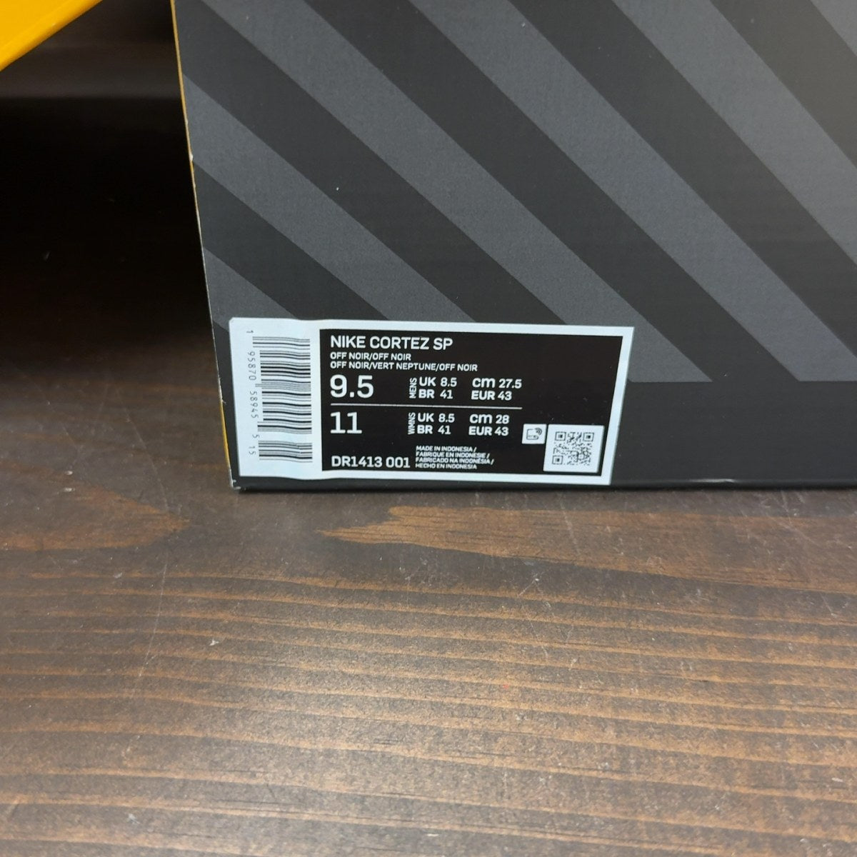 Nike Cortez SP Union Off Noir Size 9.5 (Pre-Owned)