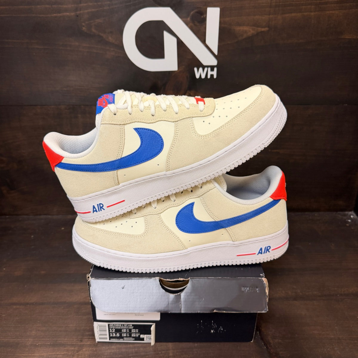 Nike Air Force 1 Low '07 LV8 Coconut Milk Hyper Royal - Image 1