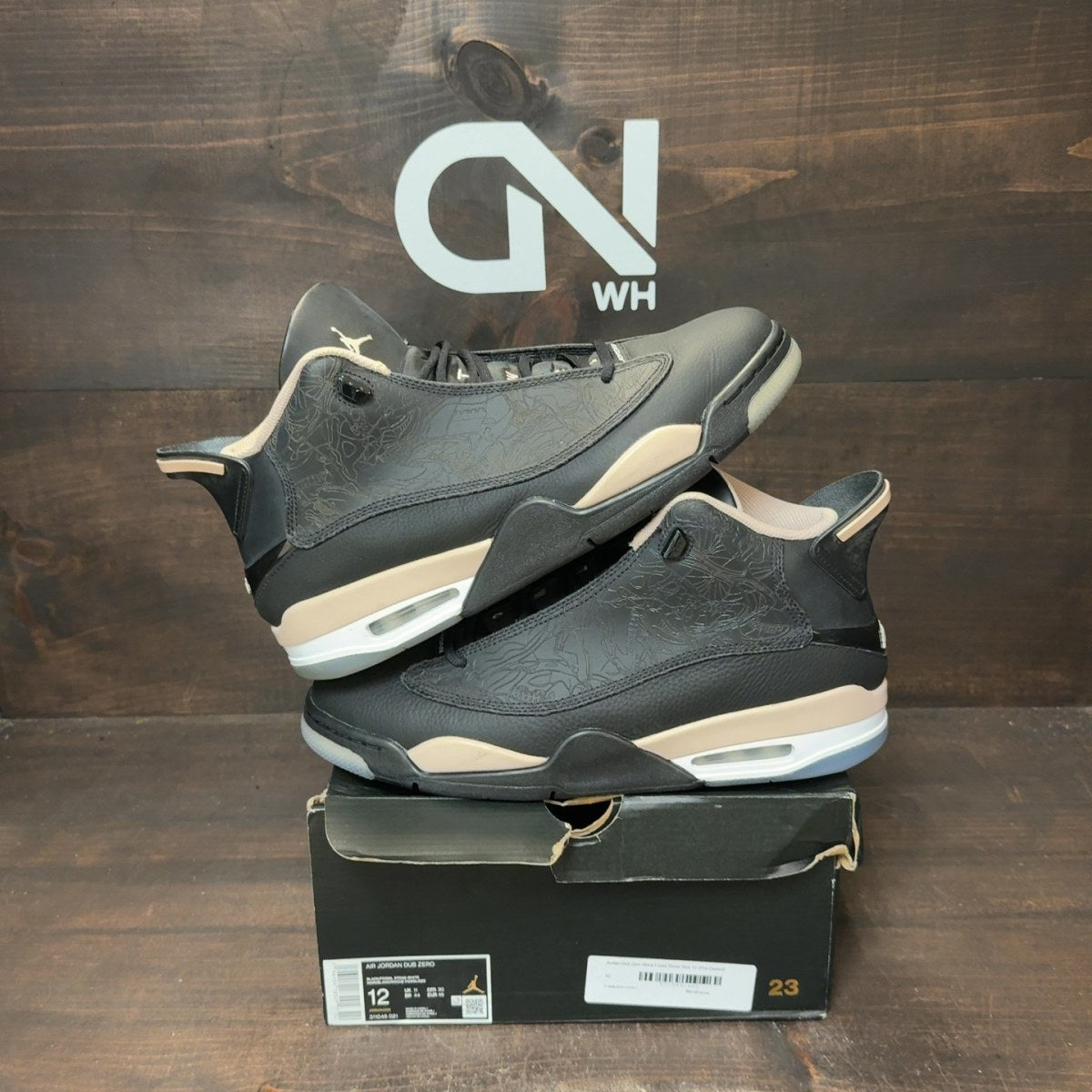 Jordan Dub Zero Black Fossil Stone - Image 1