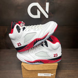 Jordan 5 Retro Fire Red Black Tongue (2025) Size 10 (Pre-Owned) - Image 1