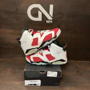 Jordan 6 Retro Carmine (2021) (GS) Size 7Y (Pre-Owned) - Image 1