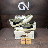 Jordan 1 Retro Low OG SP Travis Scott Medium Olive Size 10 (Pre-Owned) - front