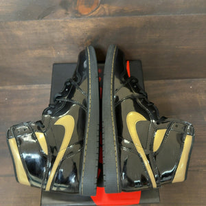 Jordan 1 Retro High Black Metallic Gold (2020) Size 12 (Pre-Owned)