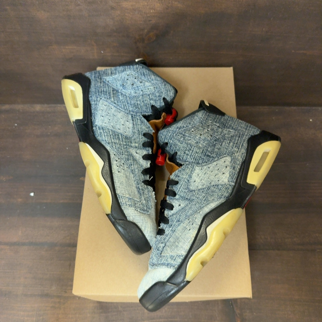 Jordan 6 Retro Washed Denim (GS) Size 7Y (Pre-Owned) - Image 2