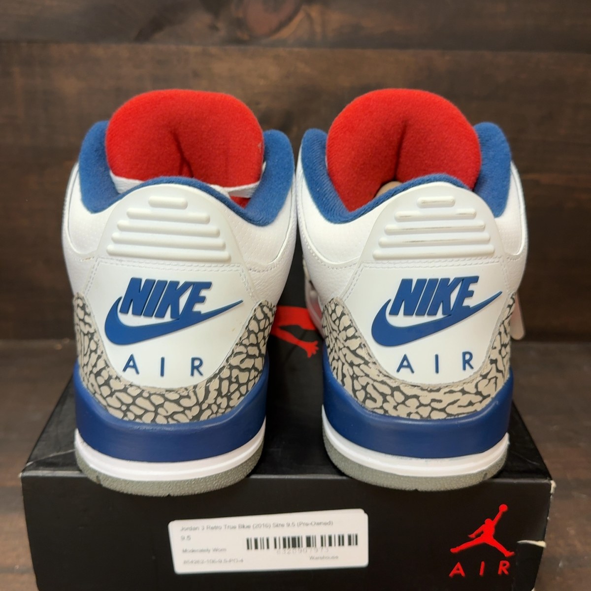 Jordan 3 Retro True Blue (2016) Size 9.5 (Pre-Owned) - aux
