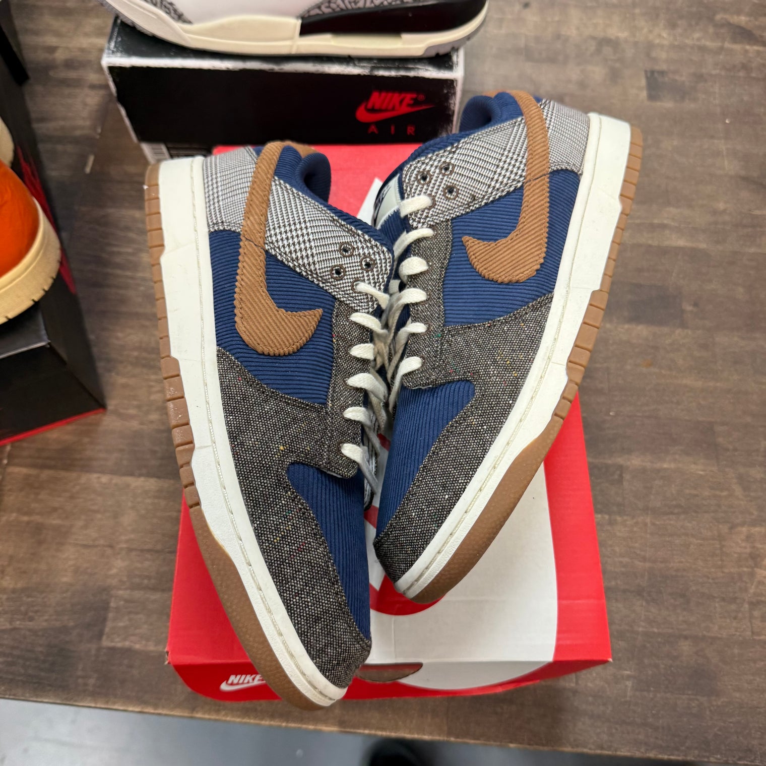 Tweed Midnight Navy Corduroy Nike Dunk Low (USED)