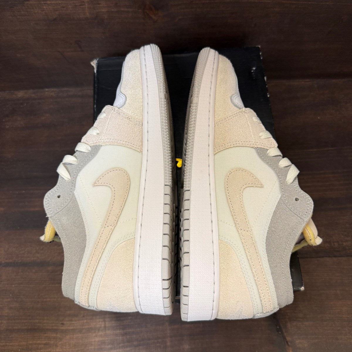 Jordan 1 Low Inside Out Cream White Light Grey (GS) - Image 5